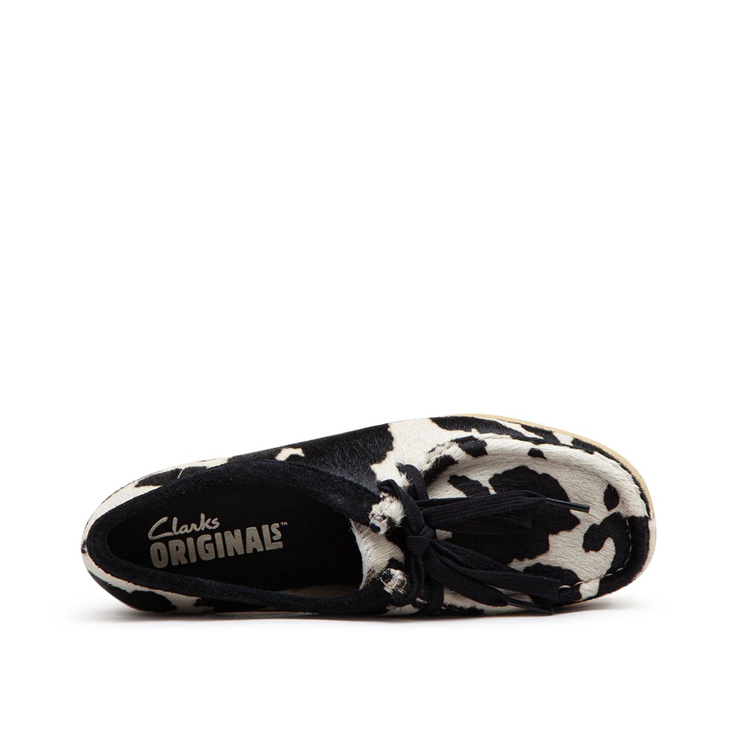 Clarks Originals Wallabee Cow Print HairOn W (Schwarz / Weiß)  - Allike Store