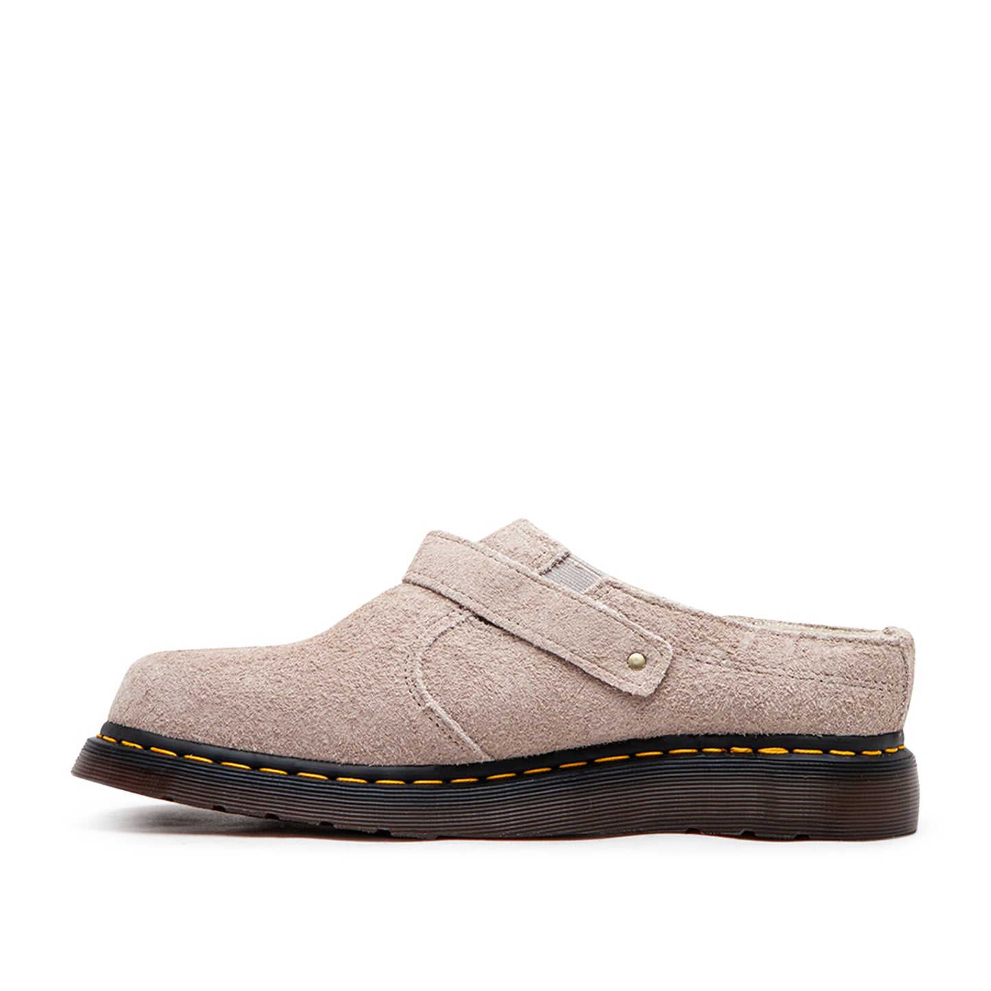 Dr. Martens Isham Faux Shearling Lined Suede Mules (Beige) - Allike Store