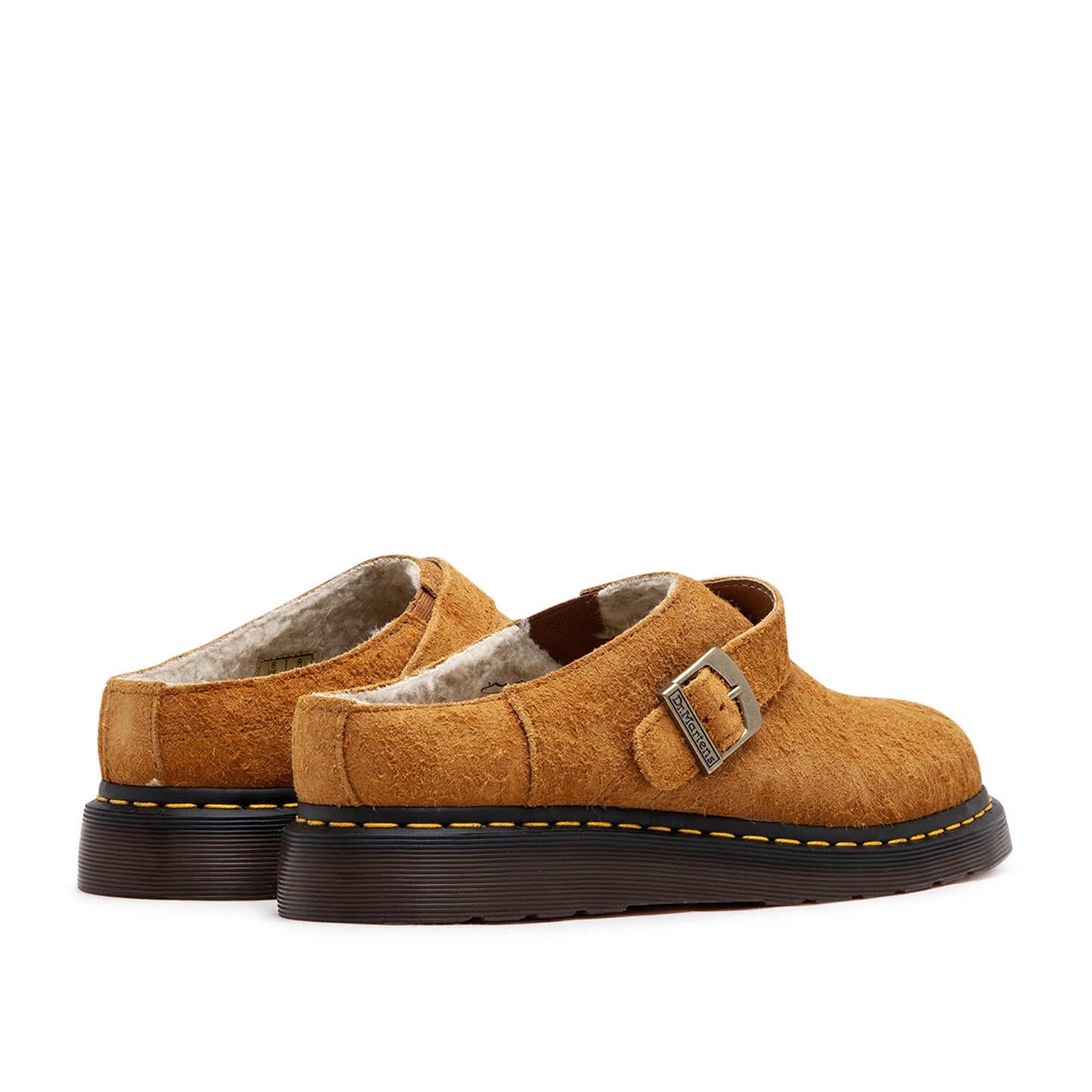 Dr. Martens Isham Faux Shearling Lined Suede Mules (Braun) - Allike Store