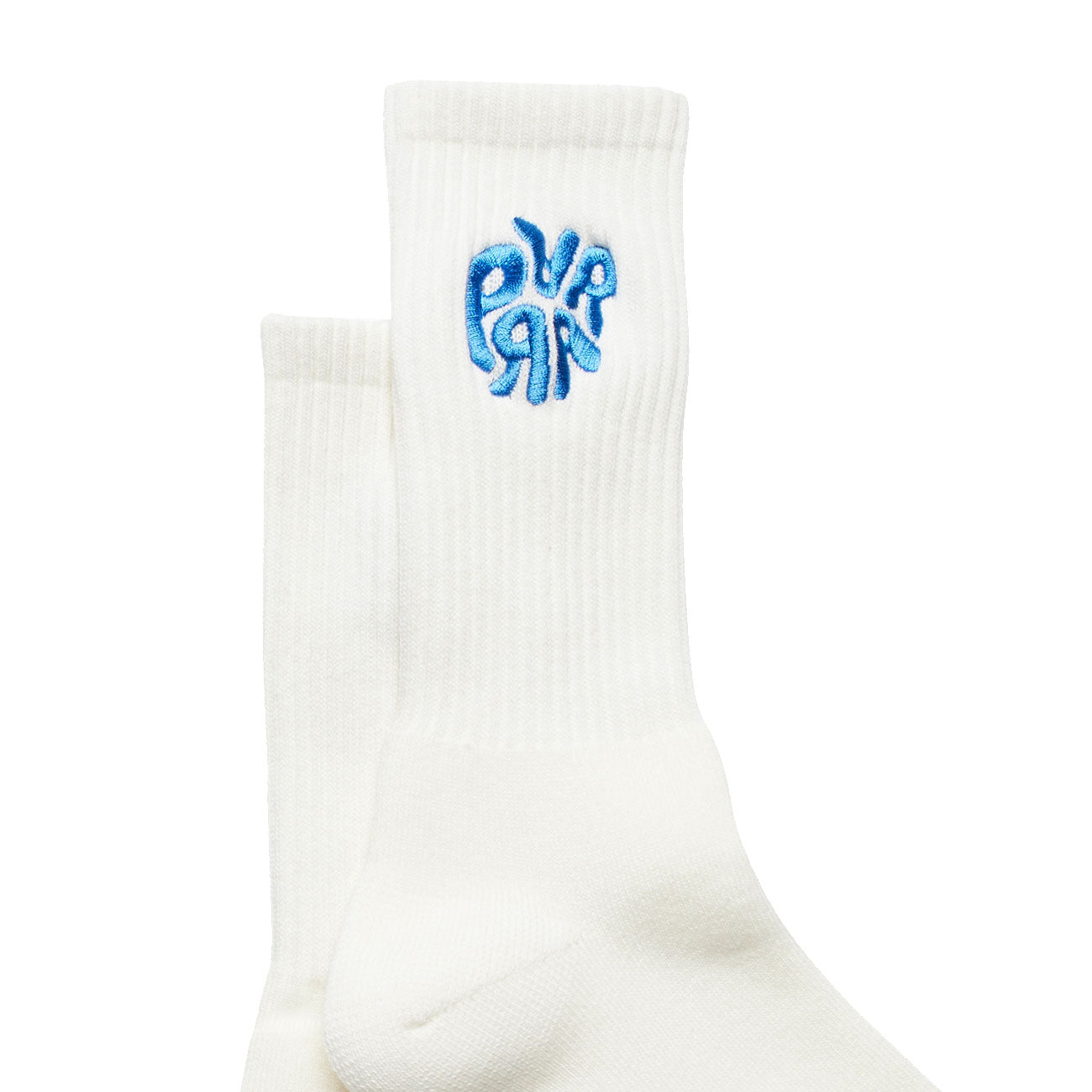 by Parra 1976 Logo Crew Socks (Weiß / Blau) - Allike Store