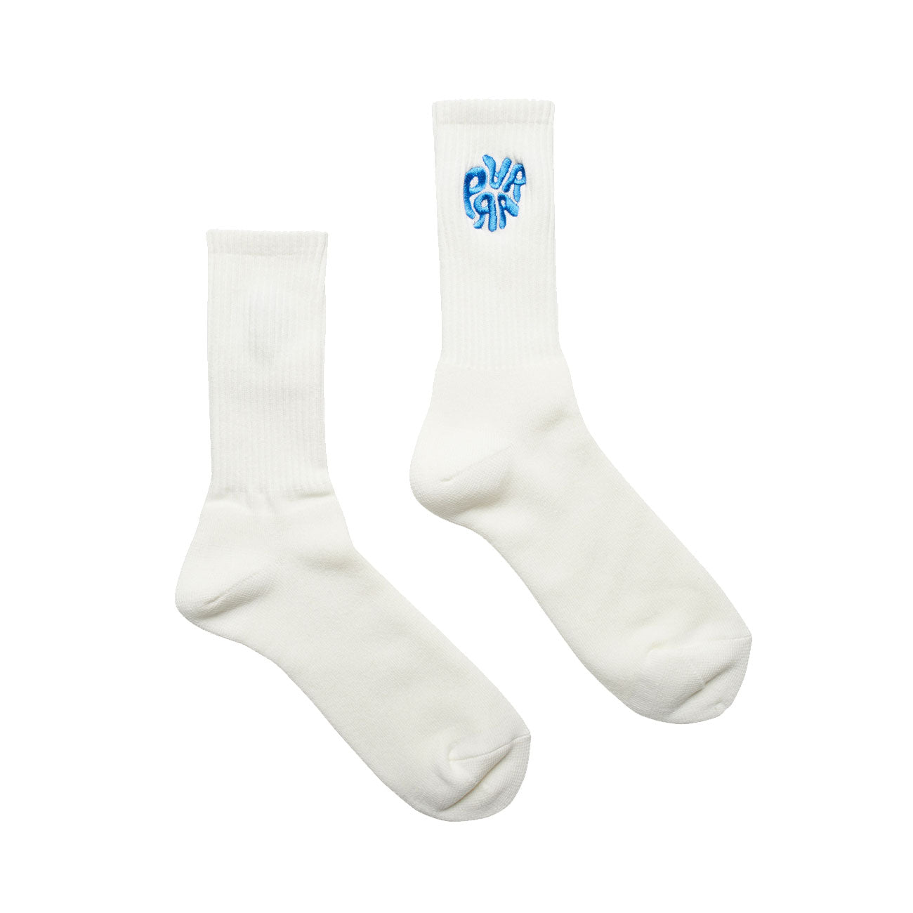 by Parra 1976 Logo Crew Socks (Weiß / Blau)  - Allike Store