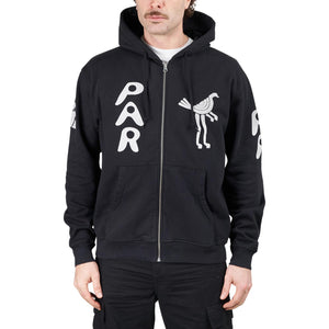 by Parra Zipped Pigeon Zip Hooded Sweatshirt (Schwarz) - Allike Store