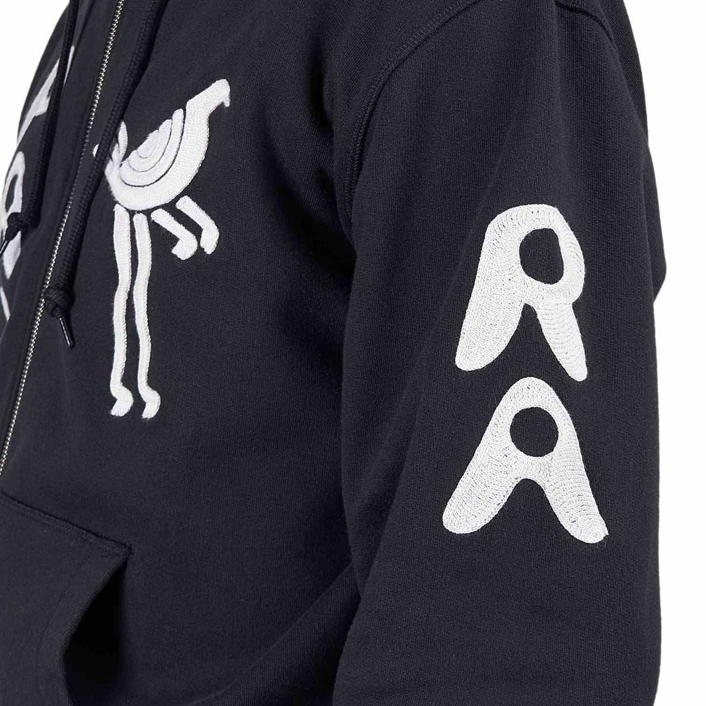 by Parra Zipped Pigeon Zip Hooded Sweatshirt (Schwarz) - Allike Store