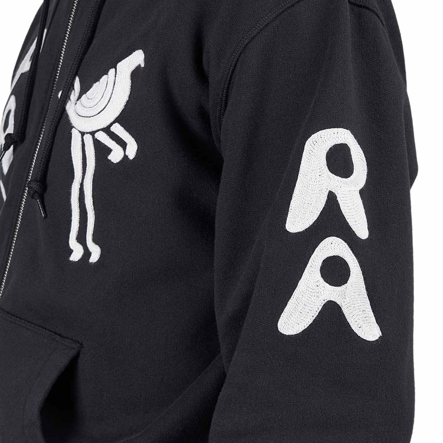 by Parra Zipped Pigeon Zip Hooded Sweatshirt (Schwarz)  - Allike Store