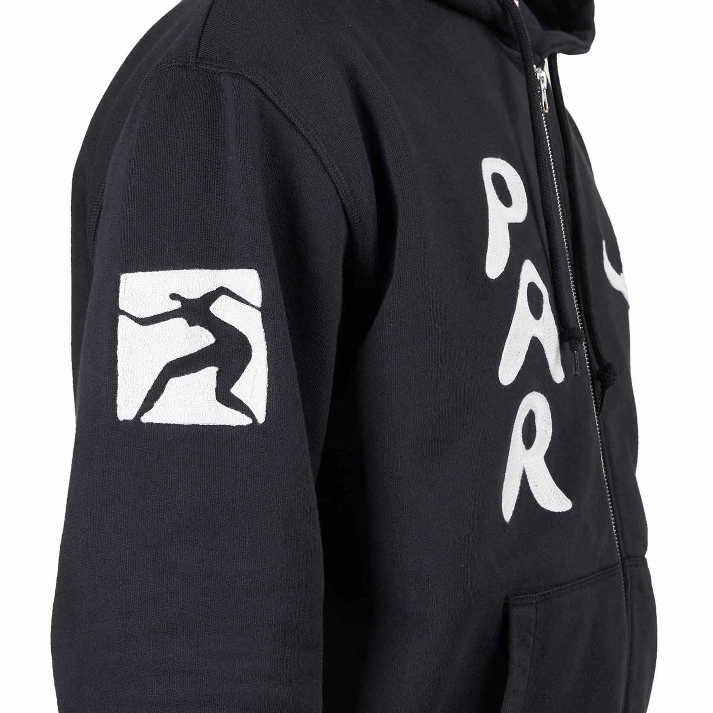 by Parra Zipped Pigeon Zip Hooded Sweatshirt (Schwarz) - Allike Store