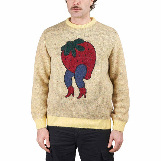 by Parra Stupid Strawberry Knitted Pullover (Gelb)  - Allike Store