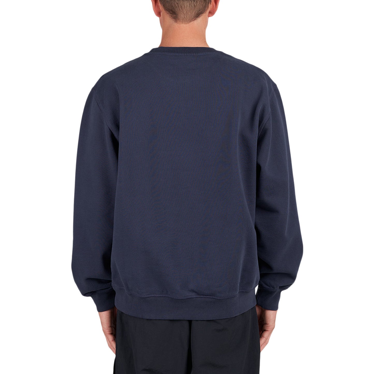 by Parra Water Wave Logo Crew Neck Sweatshirt (Navy) - Allike Store