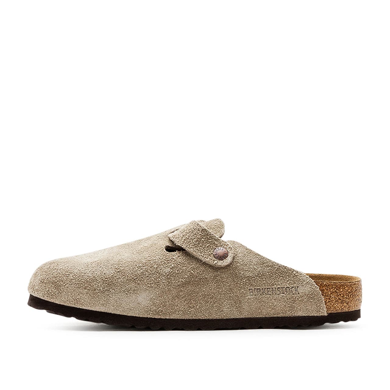 Birkenstock Boston Soft Footbed Suede Leather (Taupe) - Allike Store