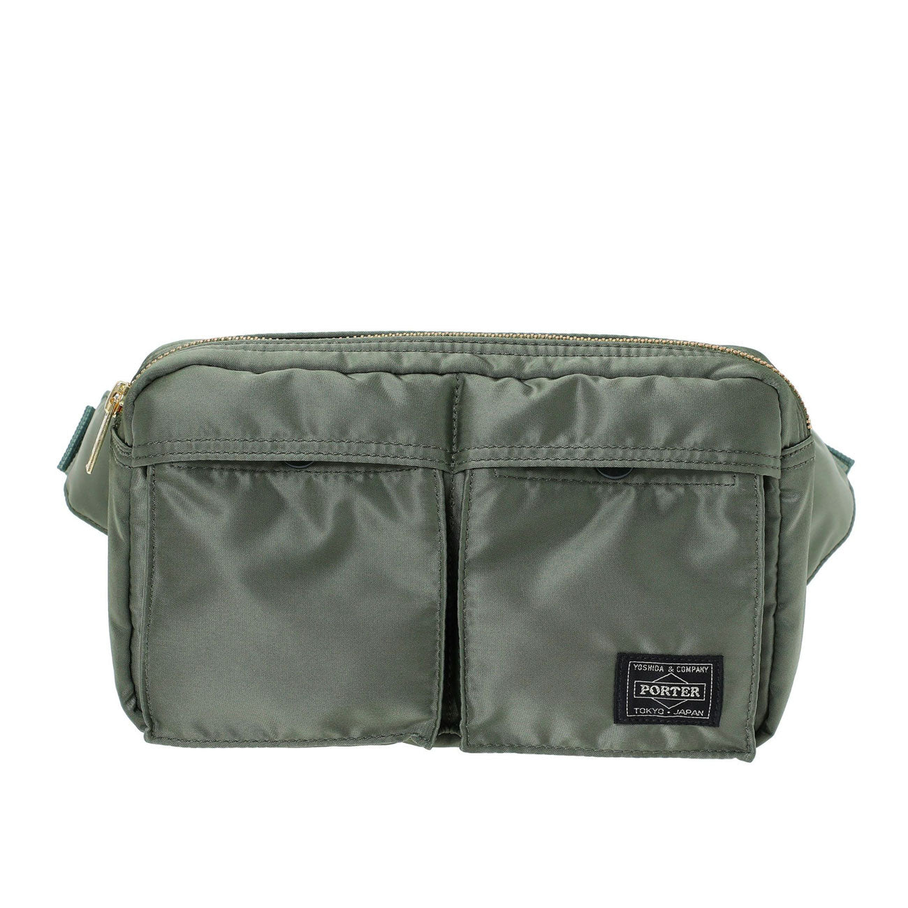 PORTER TANKER 2POCKET WAIST BAG BLACK 14X7 622-78302-10