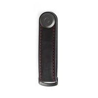 Orbitkey Crazy Horse Leather Key Organiser (Black / Red)