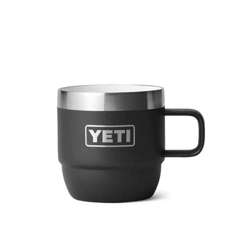 Yeti Rambler 6oz Stackable Mugs (Schwarz / Silber) - Allike Store