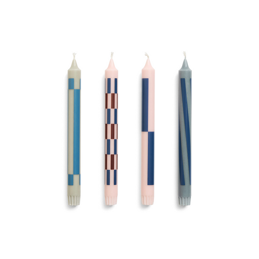 HAY Pattern Candle-Light, Set of 4 (Pink / Blau) - Allike Store