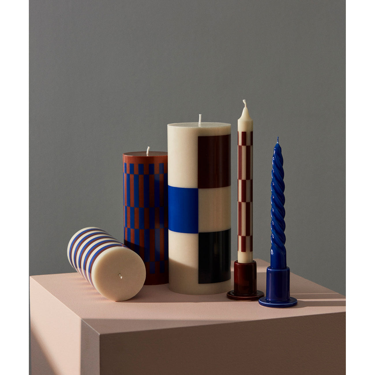 HAY Tube Candleholder Small (Braun) - Allike Store