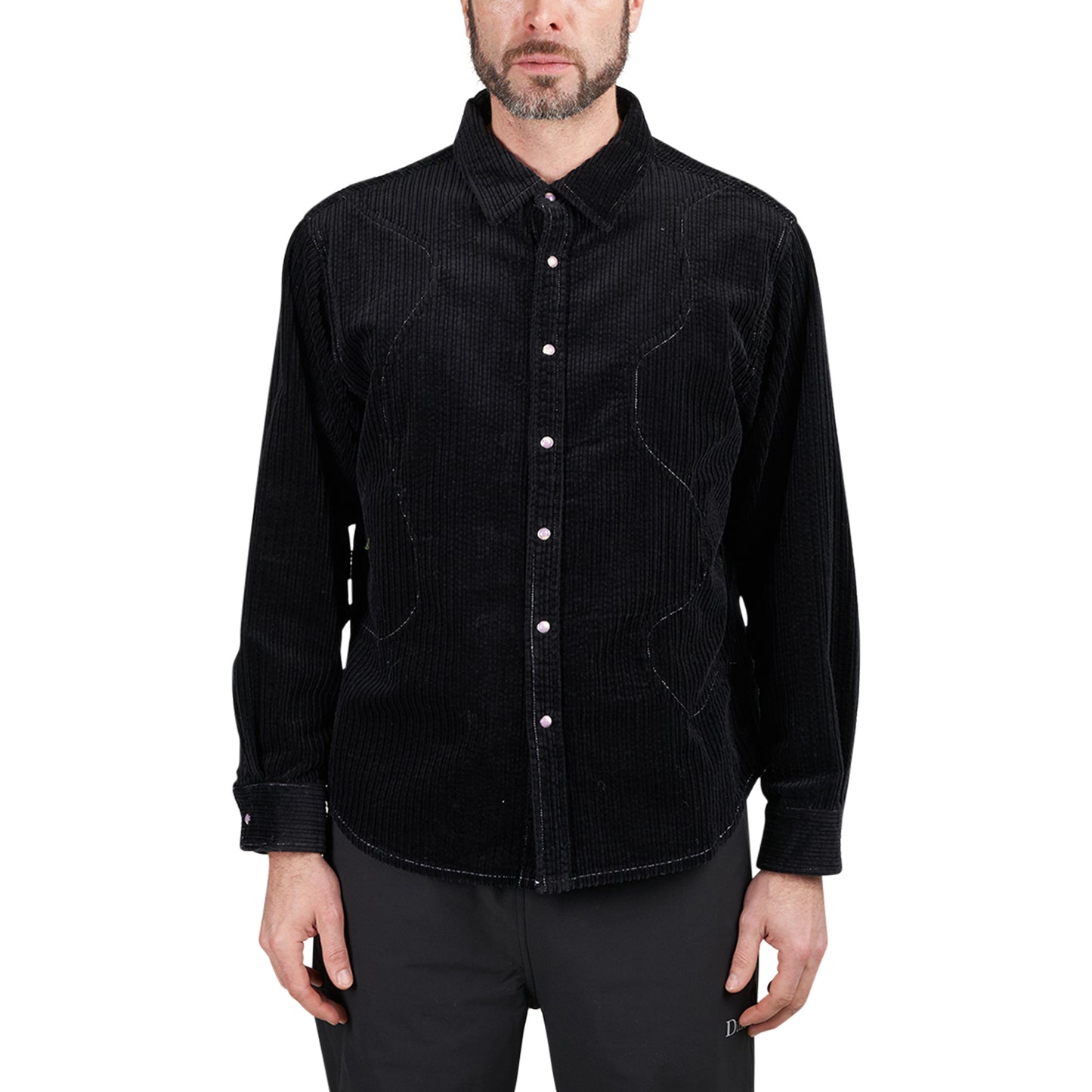 Brain Dead Organic Panel Ranch Shirt (Schwarz) - Allike Store