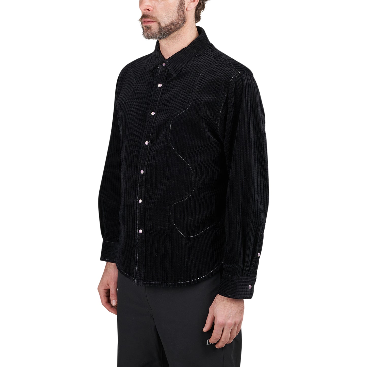 Brain Dead Organic Panel Ranch Shirt (Schwarz) - Allike Store