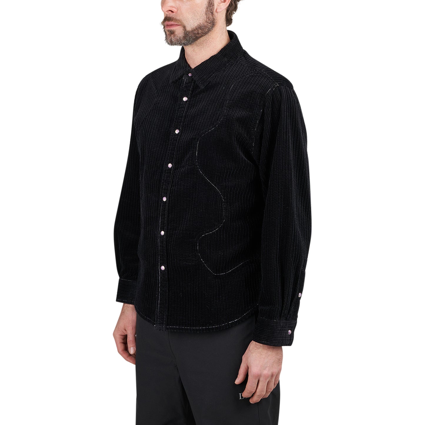 Brain Dead Organic Panel Ranch Shirt (Schwarz)  - Allike Store