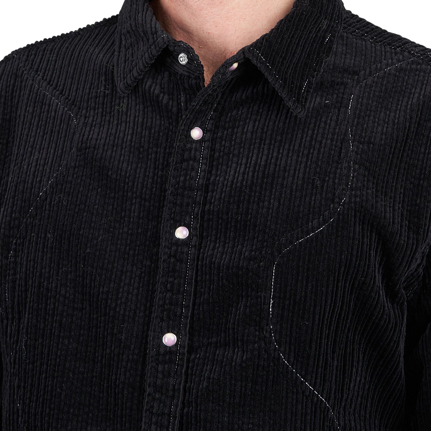 Brain Dead Organic Panel Ranch Shirt (Schwarz) - Allike Store
