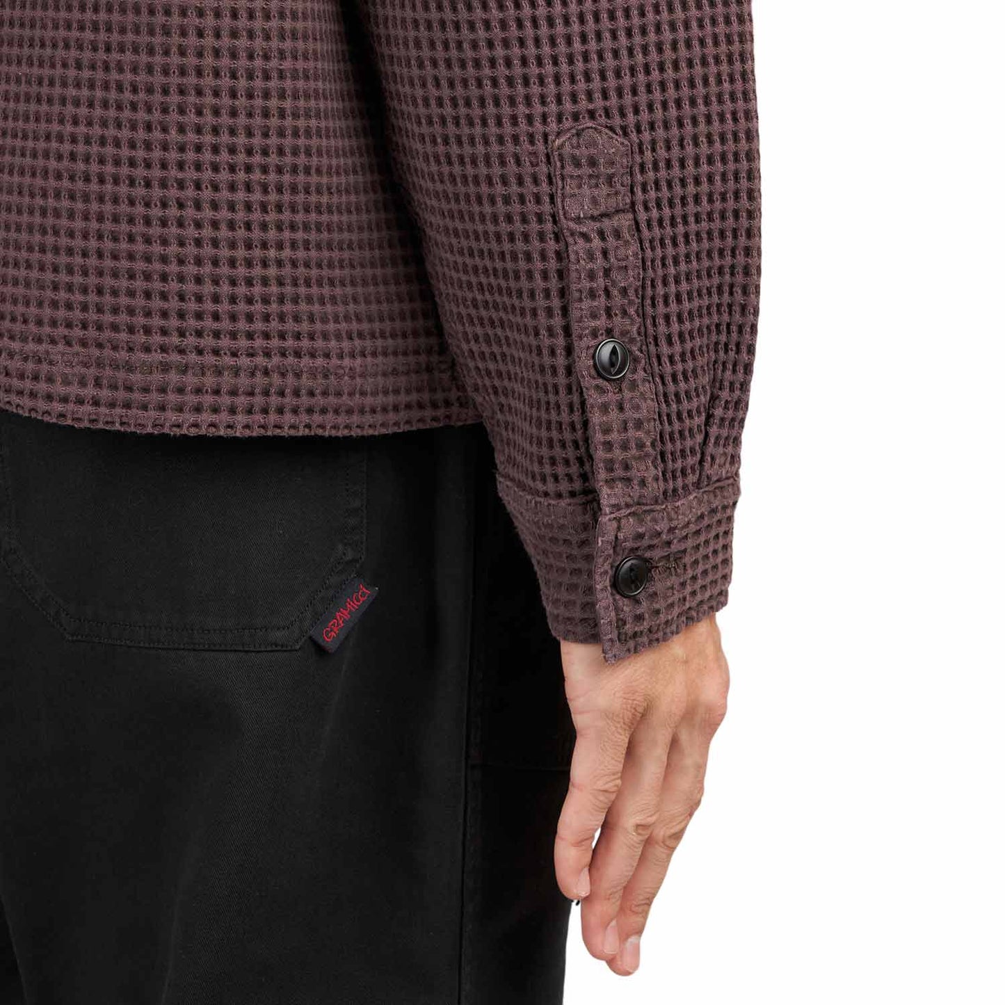 Brain Dead Waffle Button Front Shirt (Braun) - Allike Store