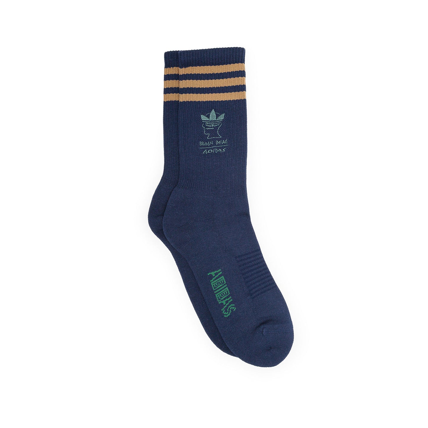 adidas x Brain Dead Socken (Navy / Braun)