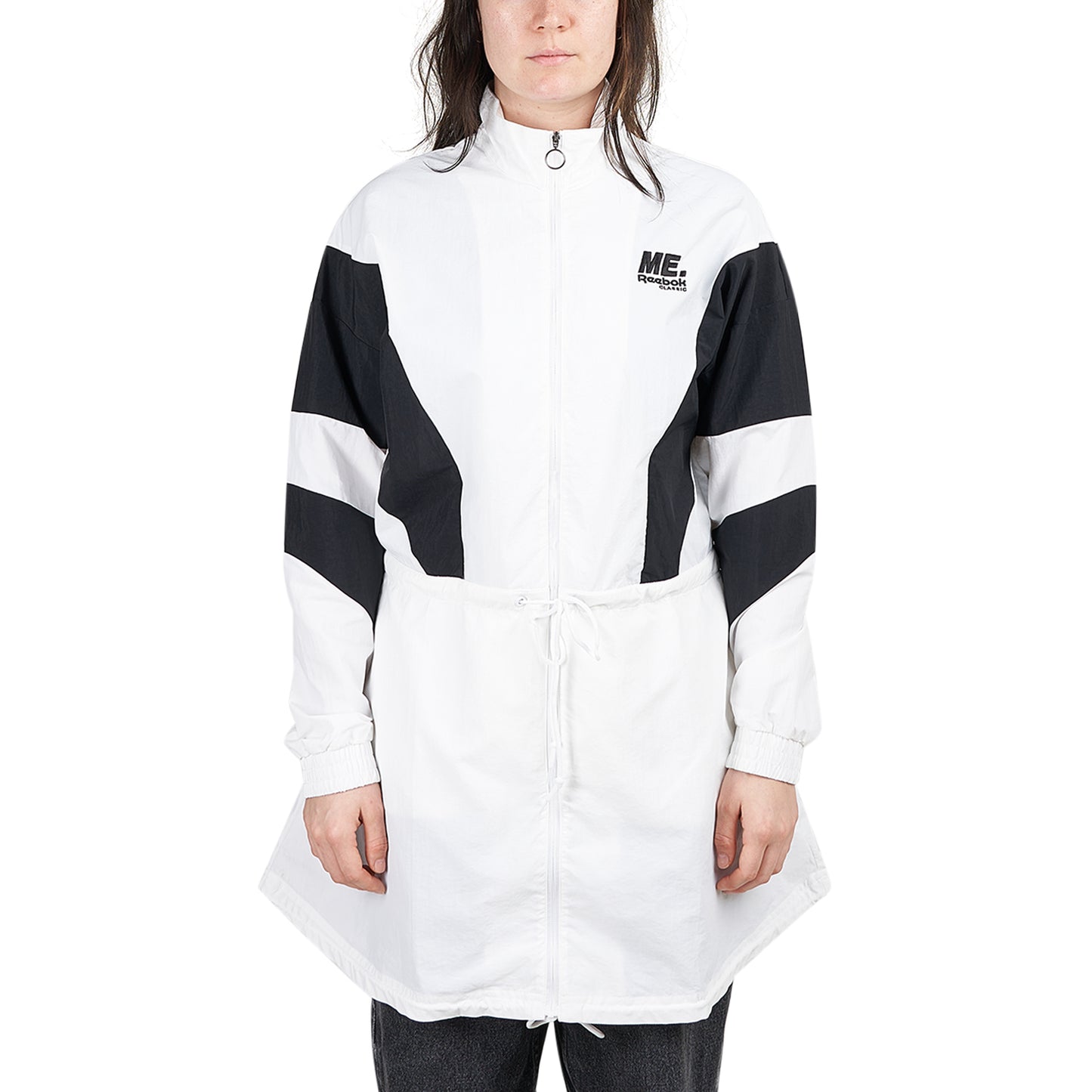 Reebok x Melody Ehsani Windbreaker Longline (Weiß / Schwarz) - Allike Store