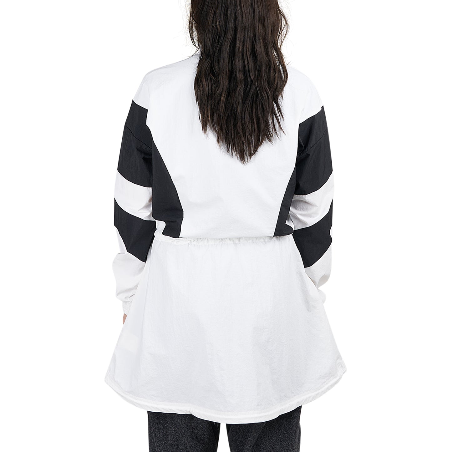 Reebok x Melody Ehsani Windbreaker Longline (Weiß / Schwarz) - Allike Store