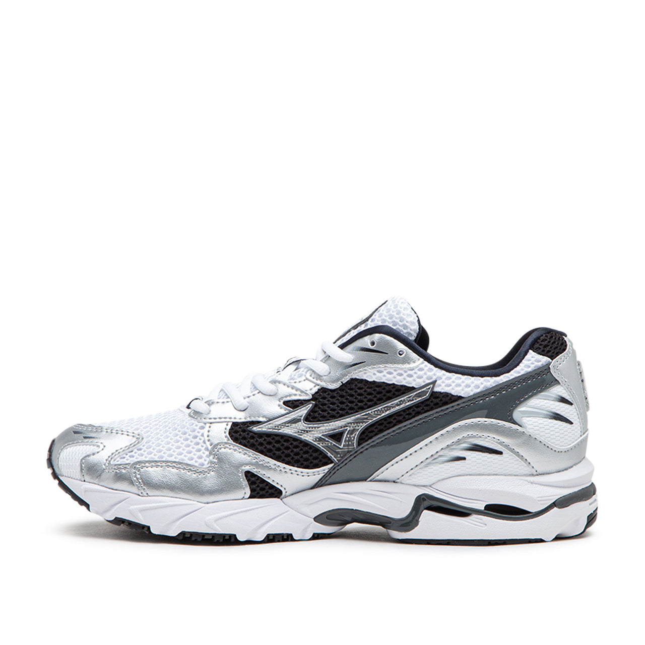 Mizuno Wave Rider 10 (Weiß / Silber / Schwarz) - Allike Store