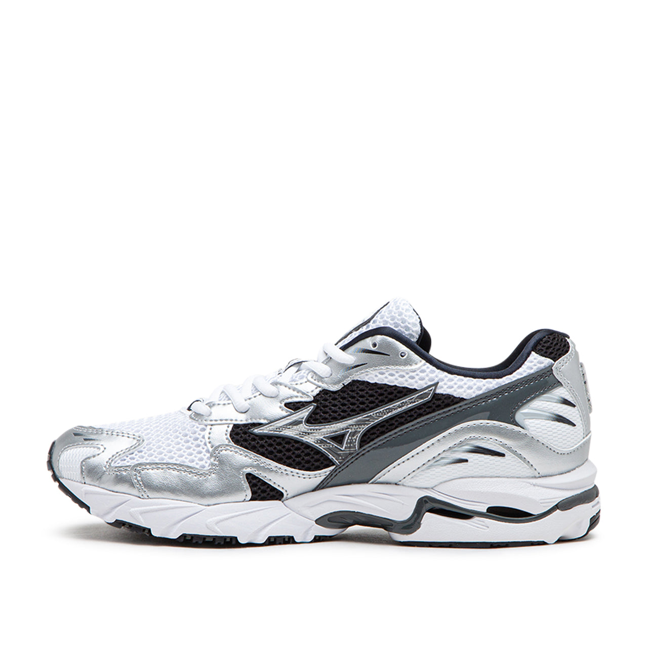 Mizuno Wave Rider 10 (Weiß / Silber / Schwarz)  - Allike Store