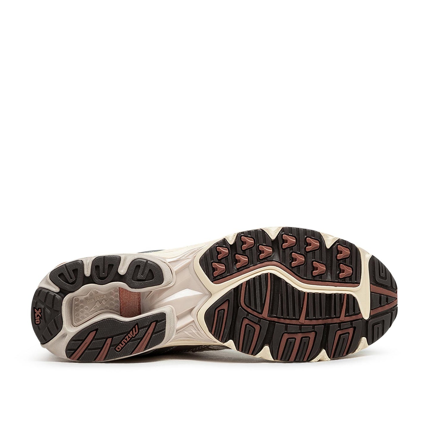 Mizuno Wave Rider 10 (Beige / Silber / Rot) - Allike Store