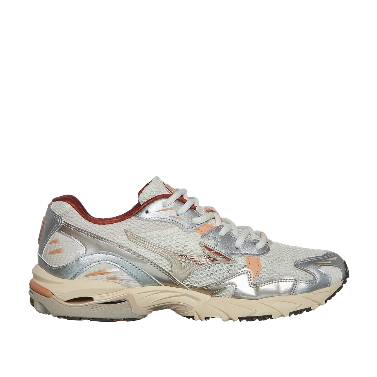 Mizuno Wave Rider 10 (Beige / Silber / Rot)  - Allike Store