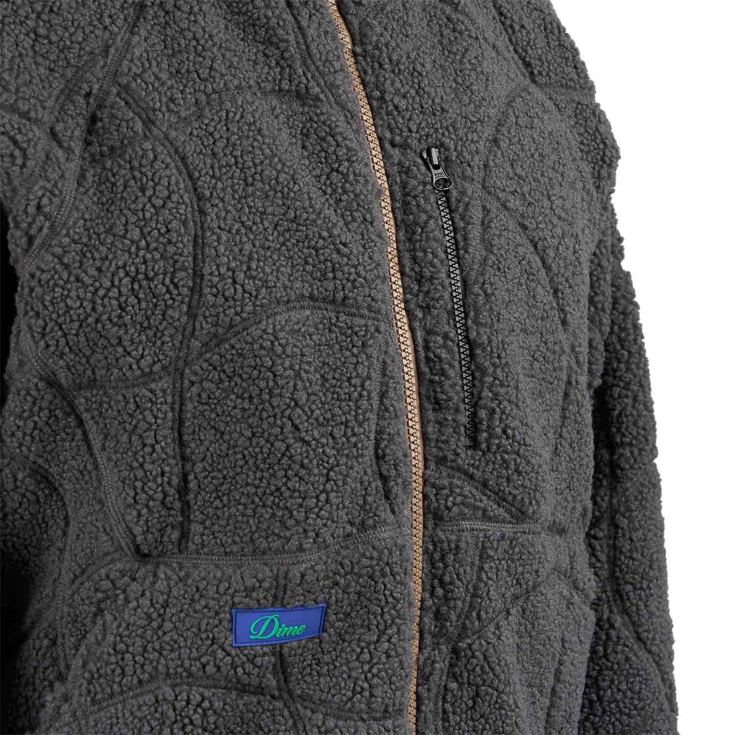 Dime Coverstich Sherpa Fleece (Grau) - Allike Store