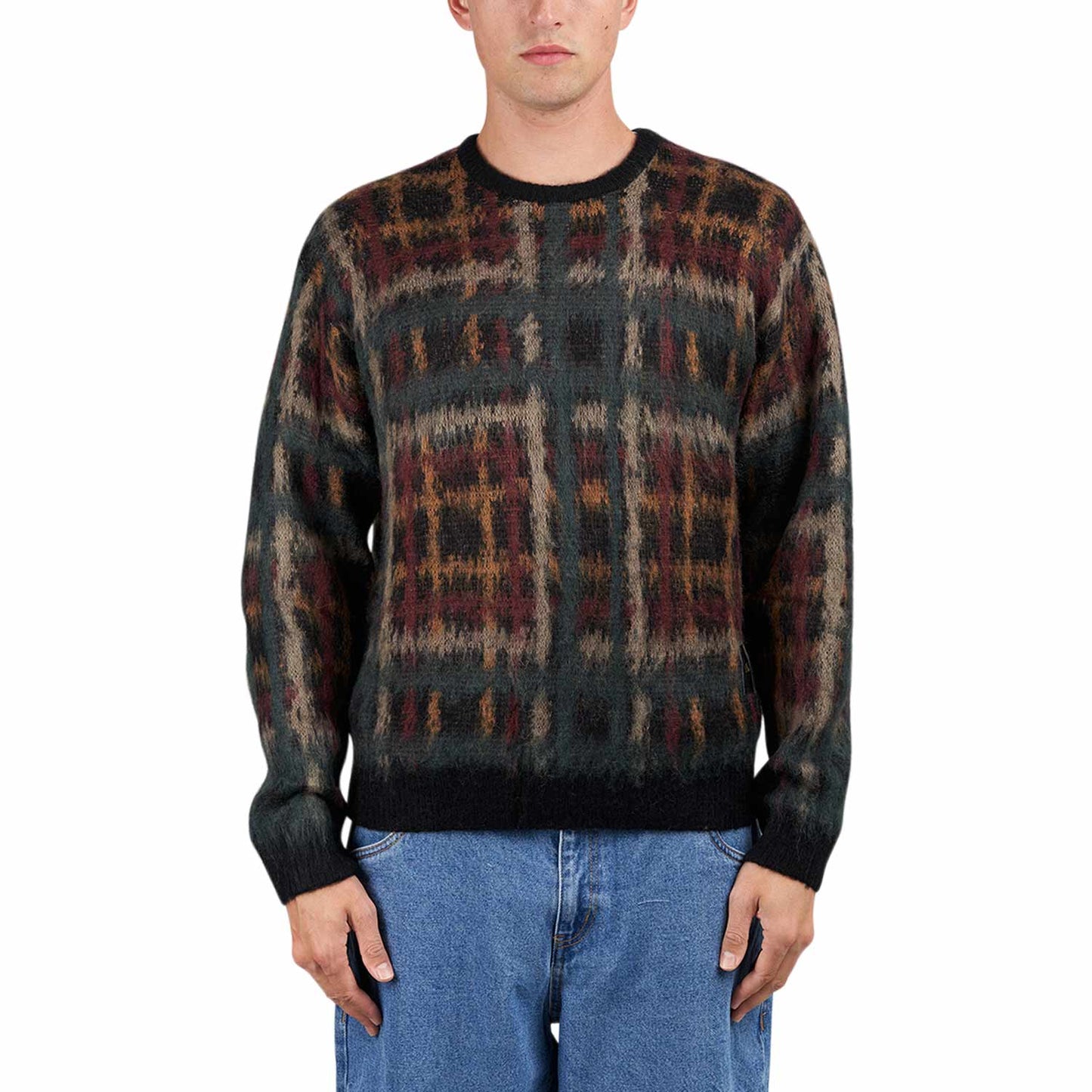 Dime Plaid Mohair Knit (Multi) - Allike Store