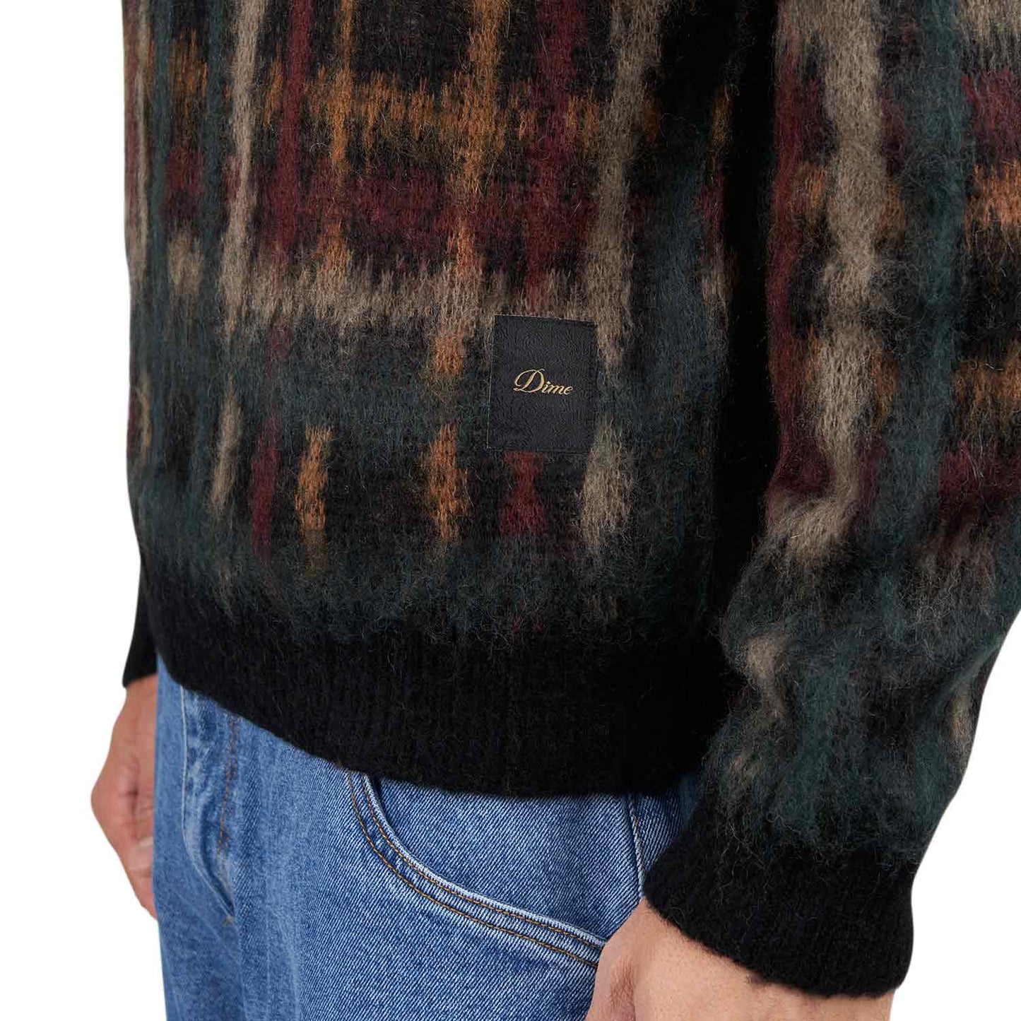 Dime Plaid Mohair Knit (Multi) - Allike Store