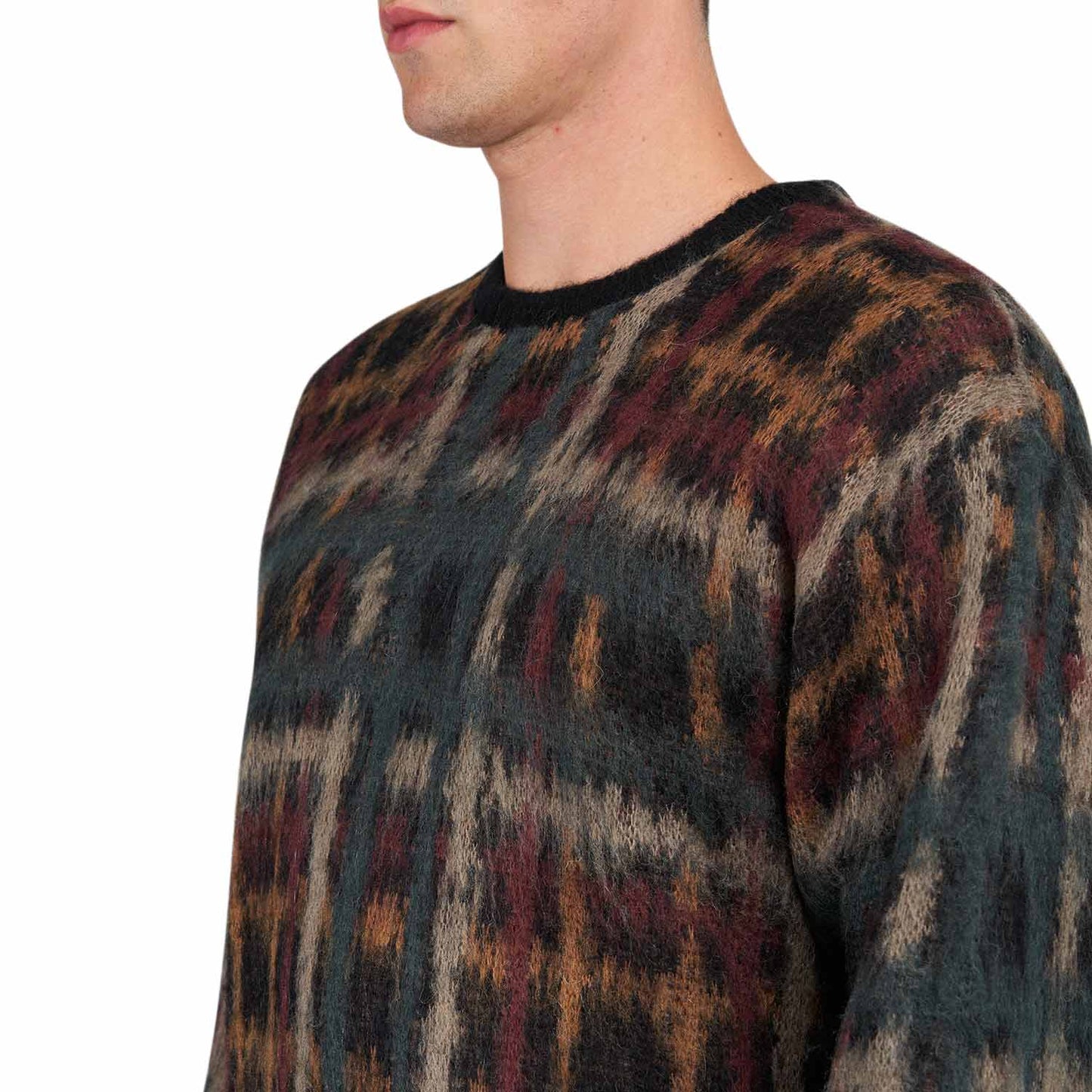 Dime Plaid Mohair Knit (Multi) - Allike Store