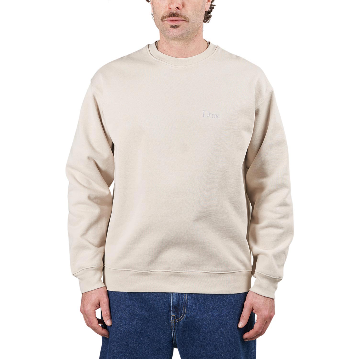 Dime Classic Small Logo Crewneck (Beige)