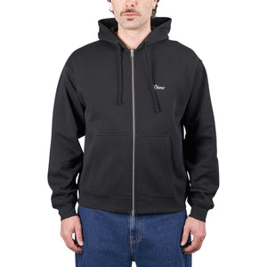 Dime Cursive Small Logo Zip Hoodie (Schwarz) - Allike Store