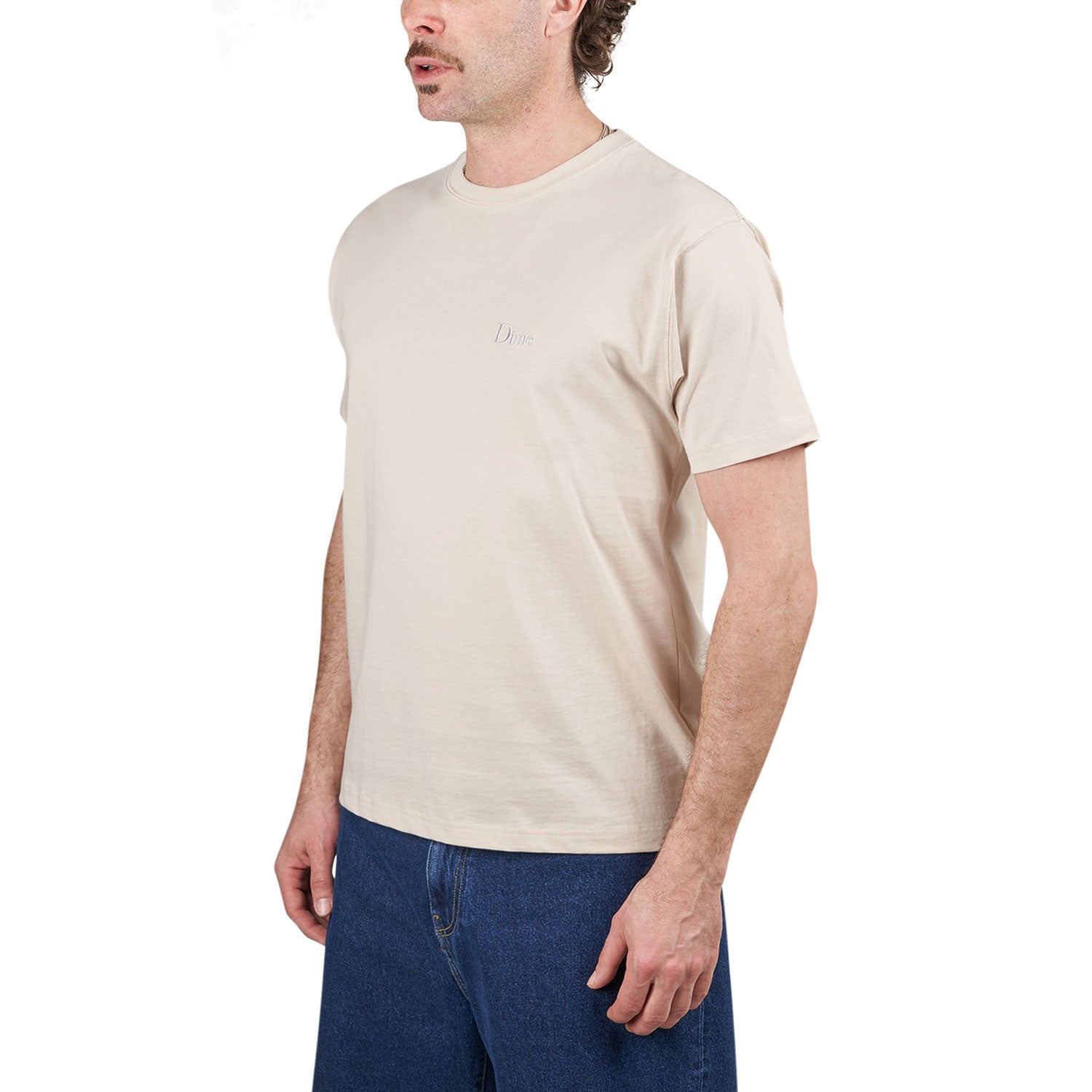 Dime Classic Small Logo T-Shirt (Beige)  - Allike Store