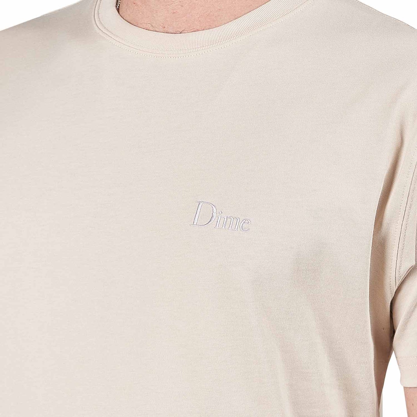 Dime Classic Small Logo T-Shirt (Beige)  - Allike Store