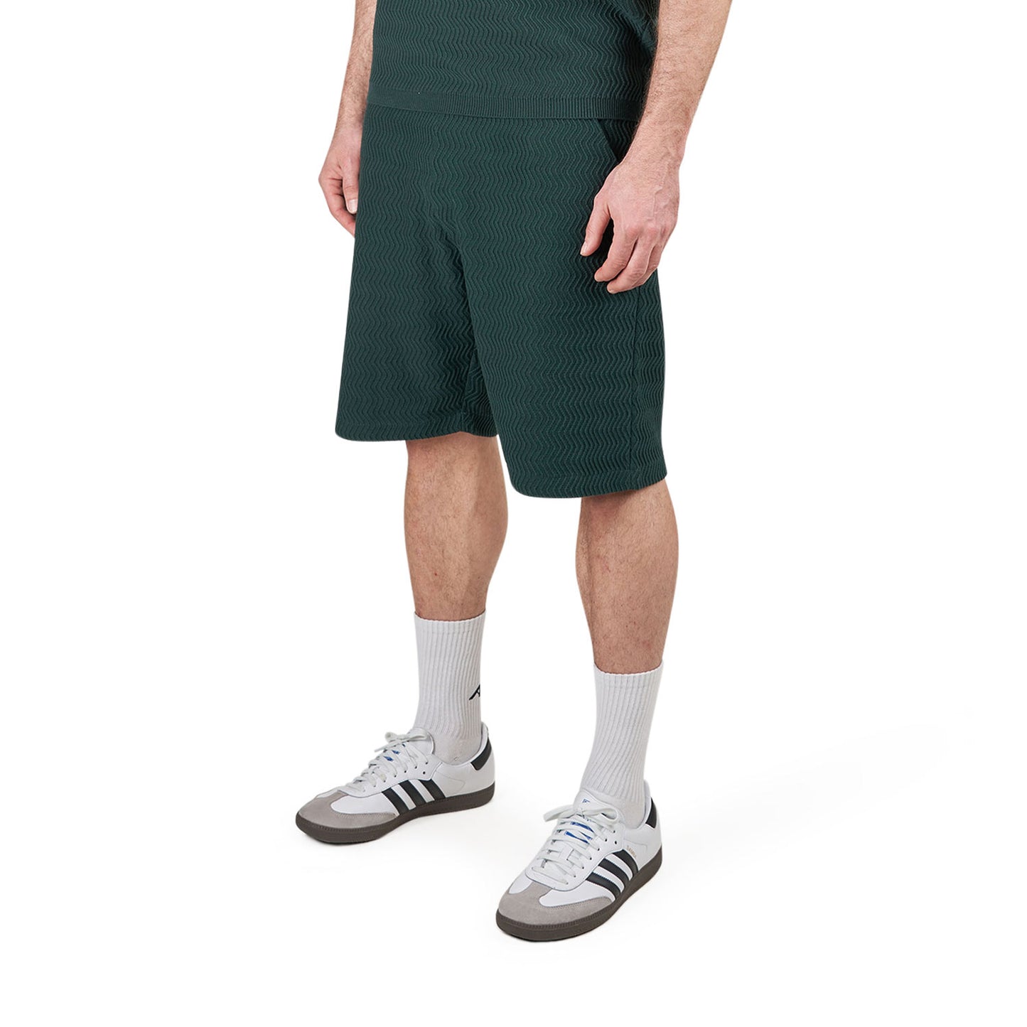 Dime Wave Cable Knit Shorts (Grün) - Allike Store