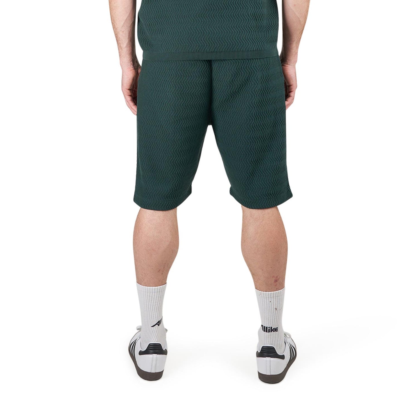 Dime Wave Cable Knit Shorts (Grün) - Allike Store