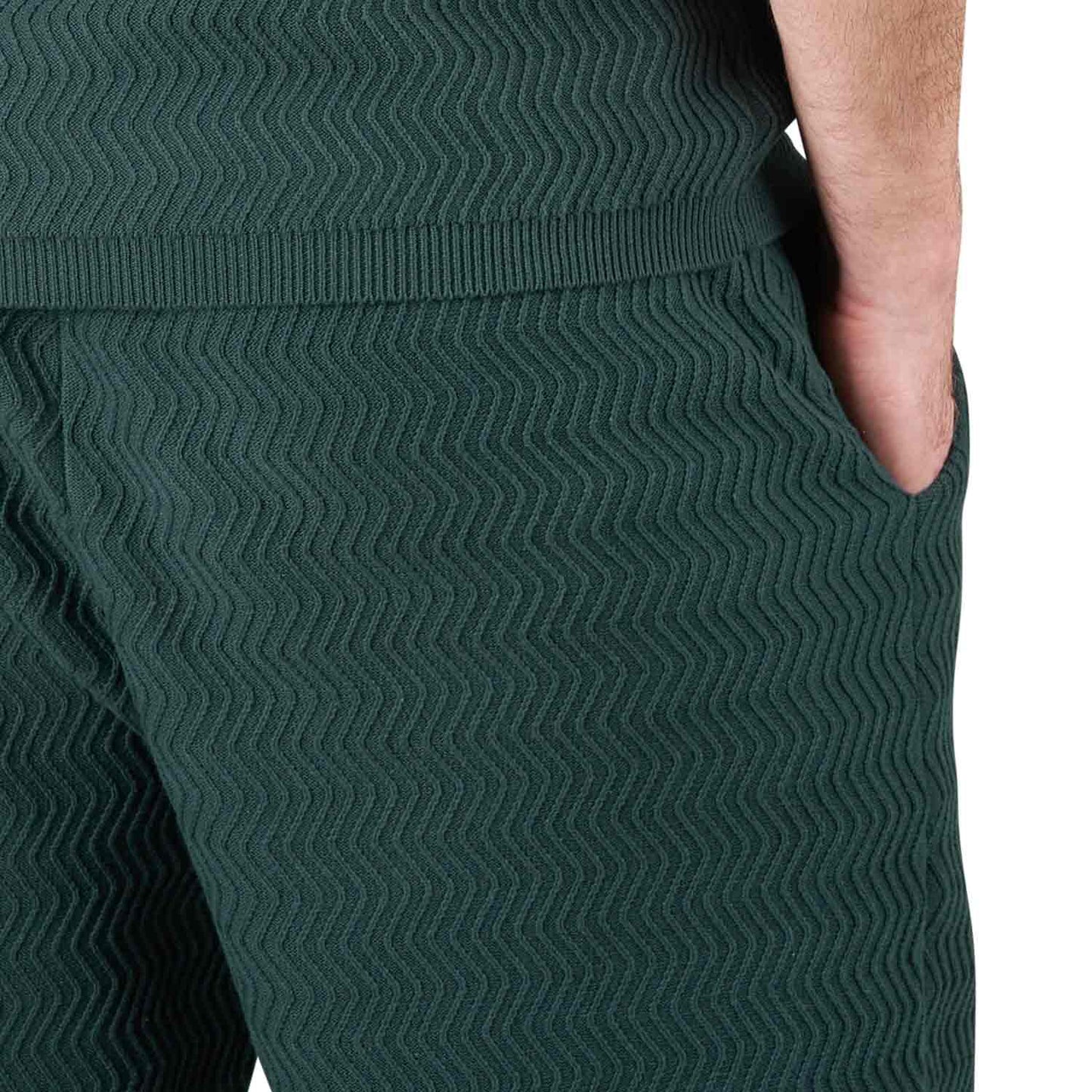 Dime Wave Cable Knit Shorts (Grün) - Allike Store