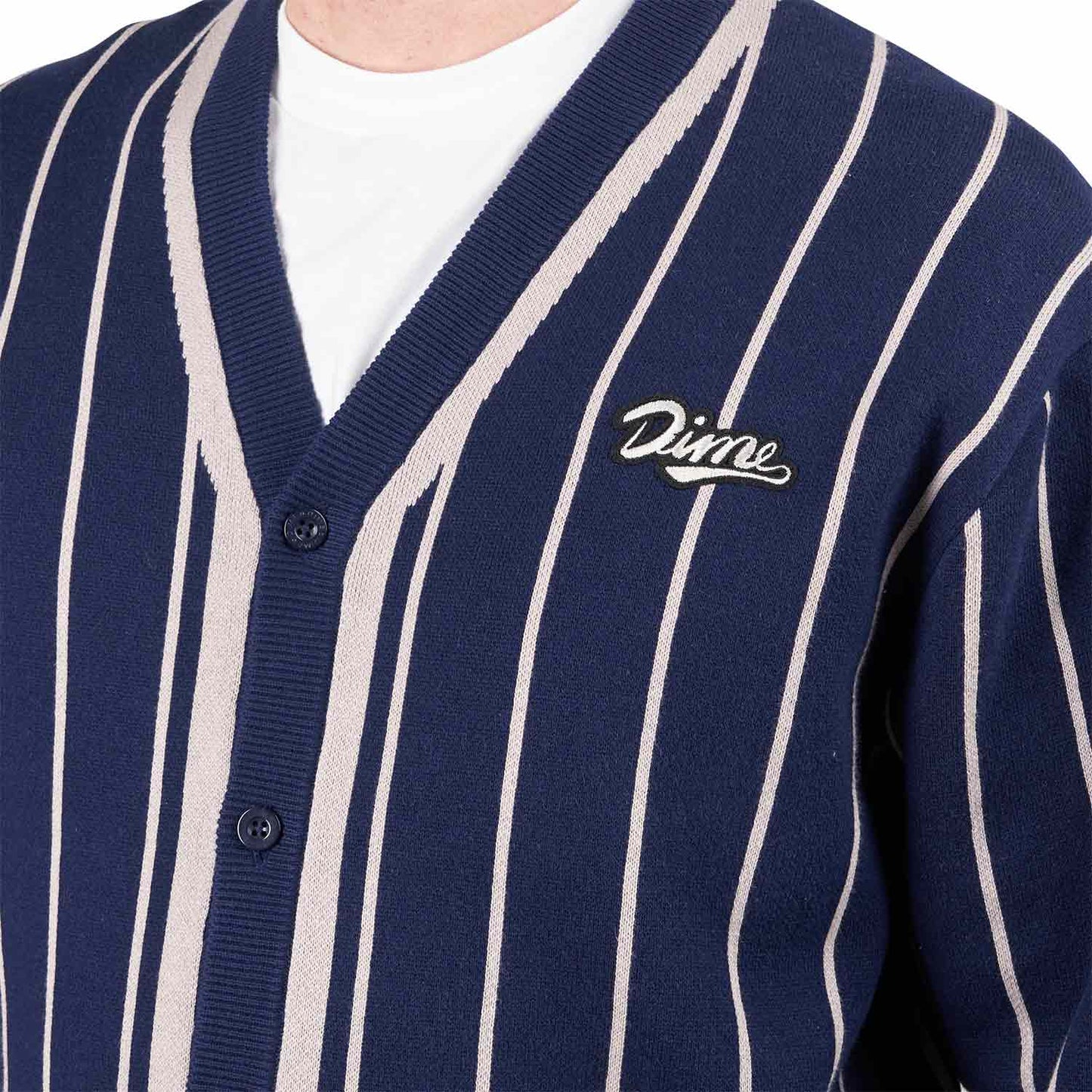 Dime Baseball Knit Cardigan (Blau) - Allike Store