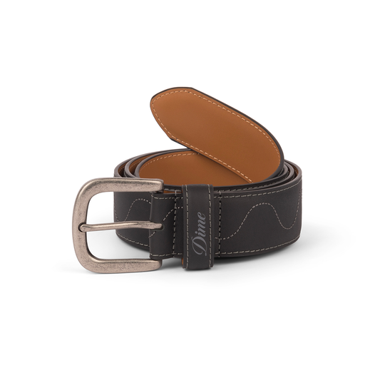 Dime Desert Leather Belt (Schwarz)  - Allike Store