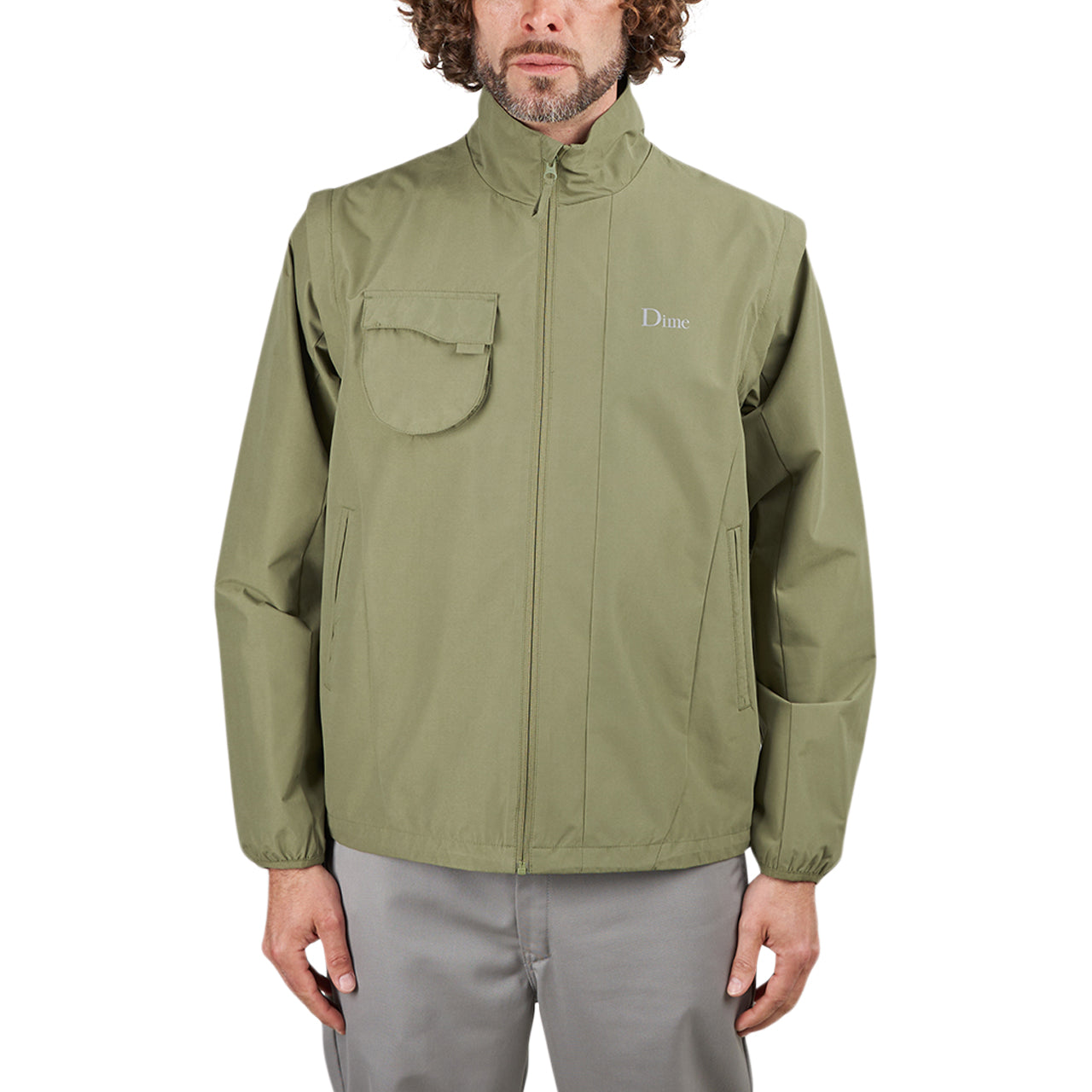 Dime Hiking Zip-Off Sleeves Jacket (Olive) DIMESU231OLV - Allike Store