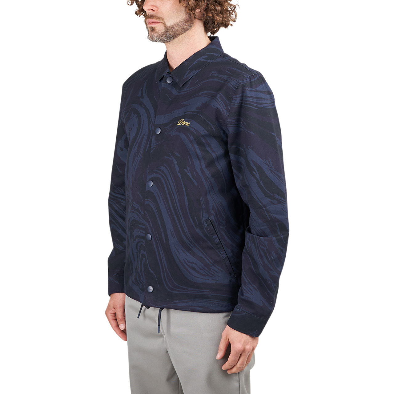 Dime Marble Coach Jacket (Navy)  - Allike Store