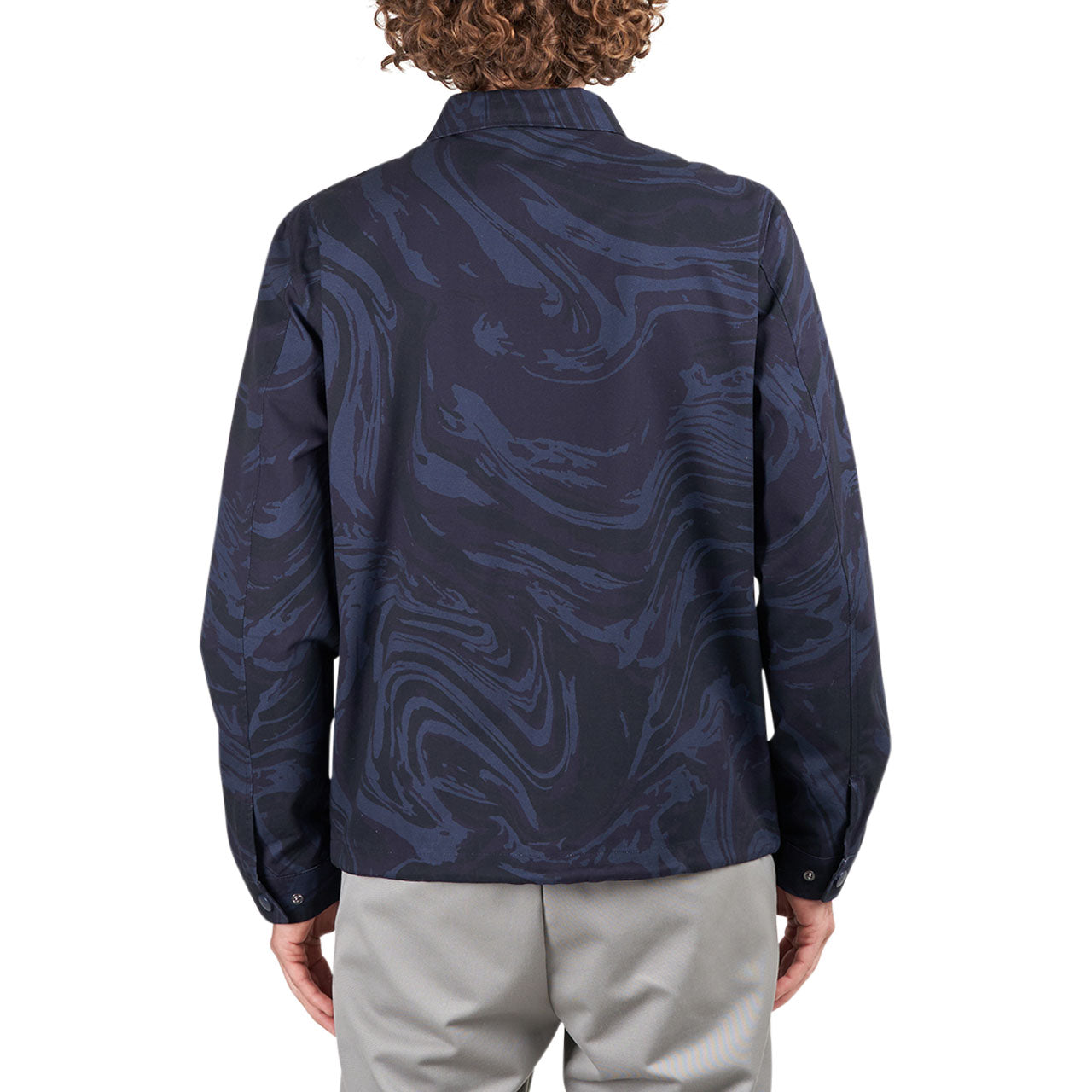 Dime Marble Coach Jacket (Navy)  - Allike Store