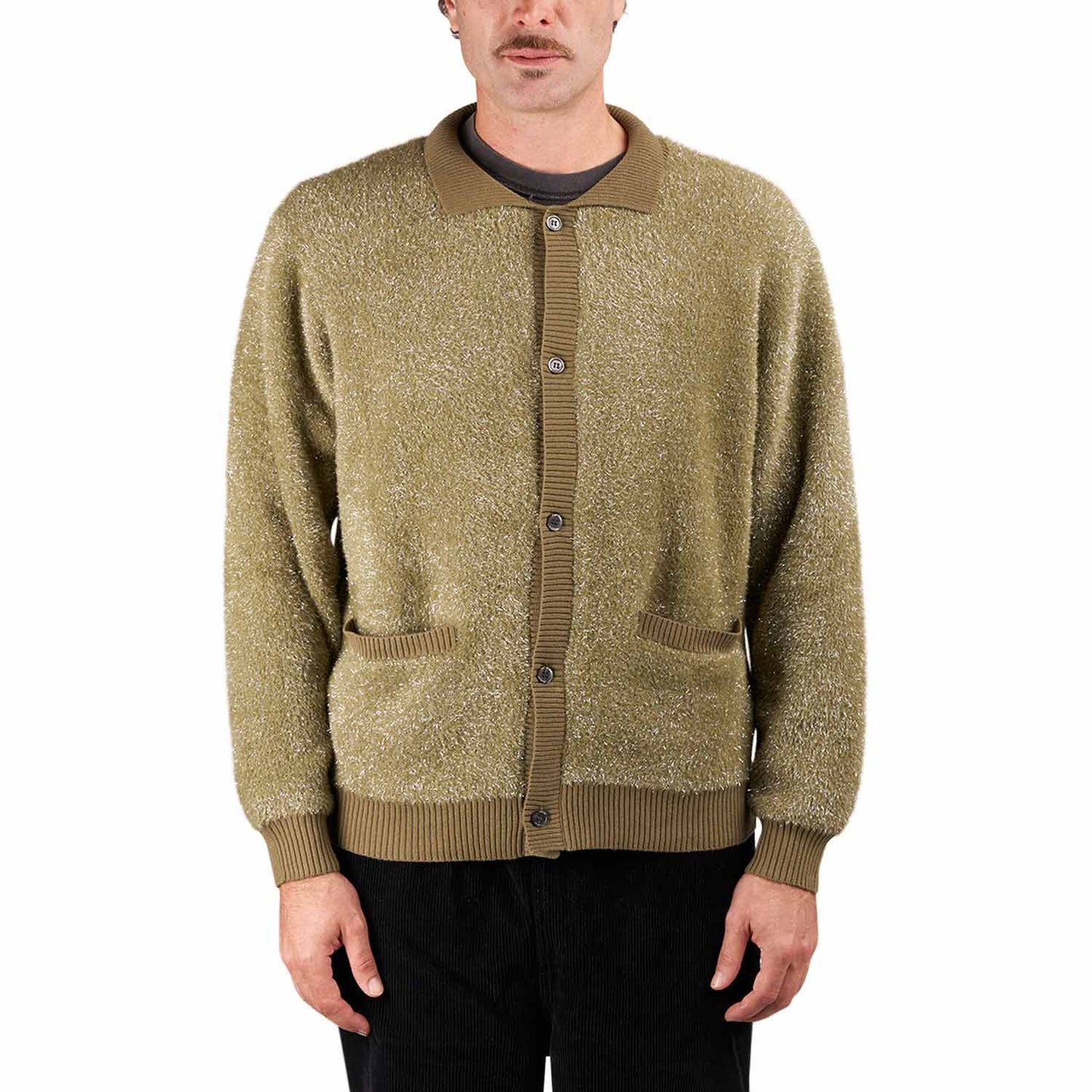 Fucking Awesome Big Night Out Cardigan (Olive) - Allike Store
