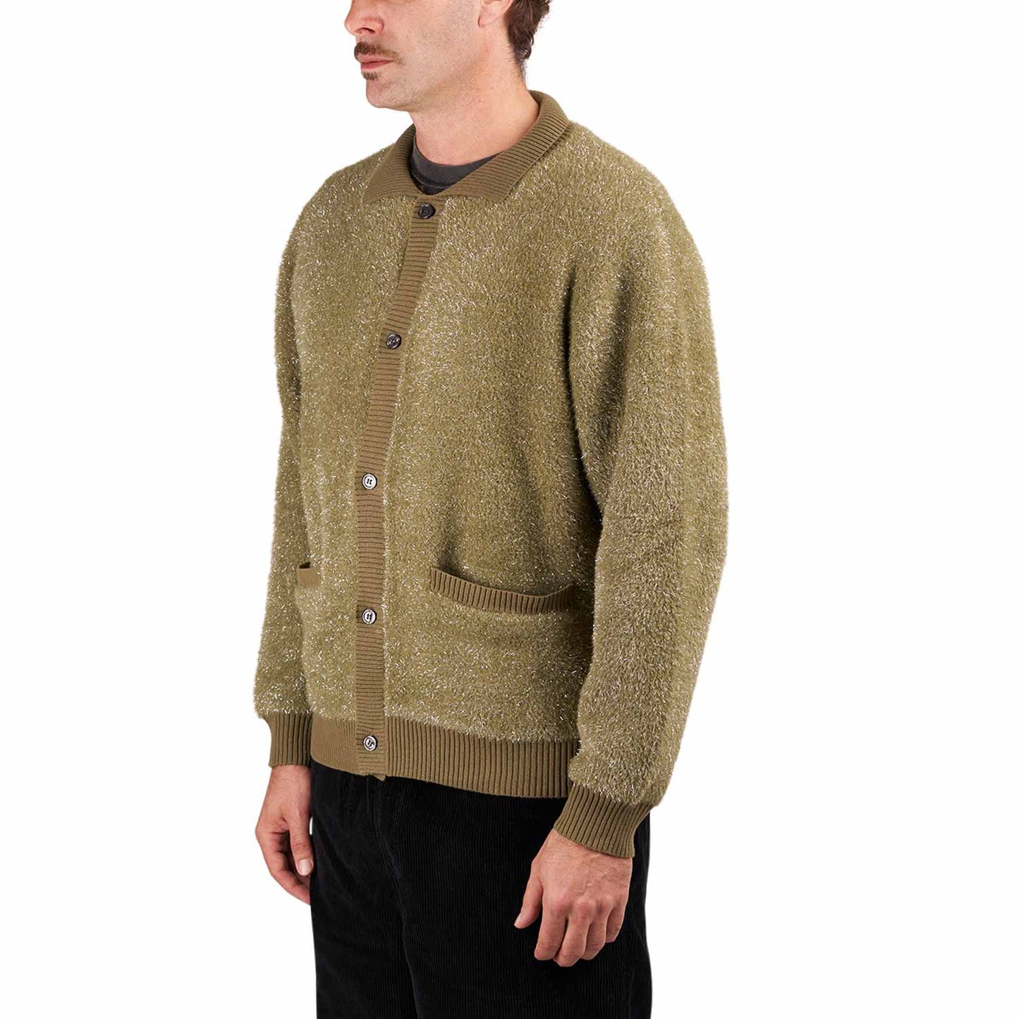 Fucking Awesome Big Night Out Cardigan (Olive) - Allike Store