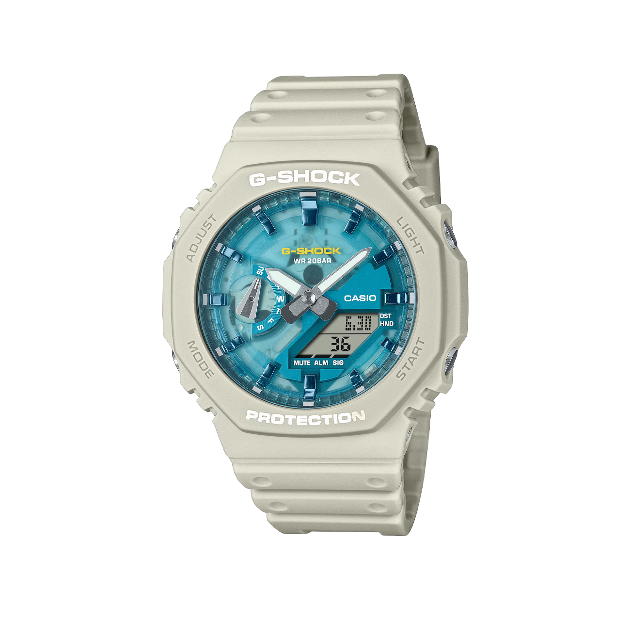Casio G-Shock GA-2100AS-5AER (Beige / Blau) - Allike Store