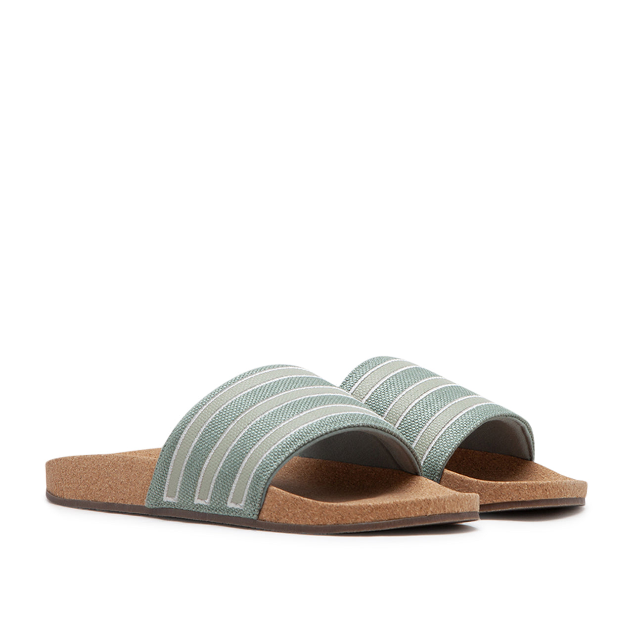 adidas Adilette (Silber / Mint / Braun) - Allike Store