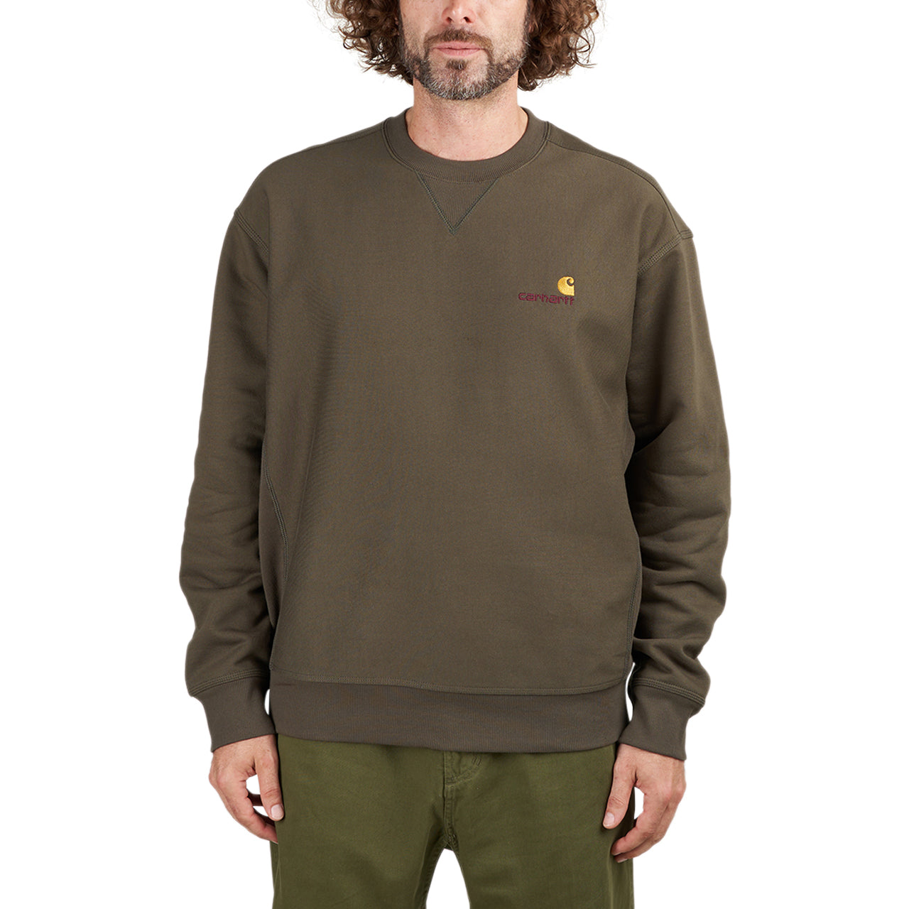 Carhartt WIP American Script Sweatshirt (Grün)  - Allike Store